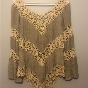 Pink lily Crochet long sleeve